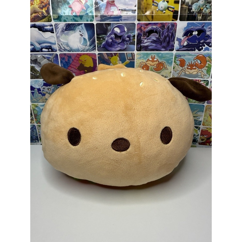 Sanrio Pochacco Hamburger Plush 8" Kawaii Burger Dog Stuffed Animal